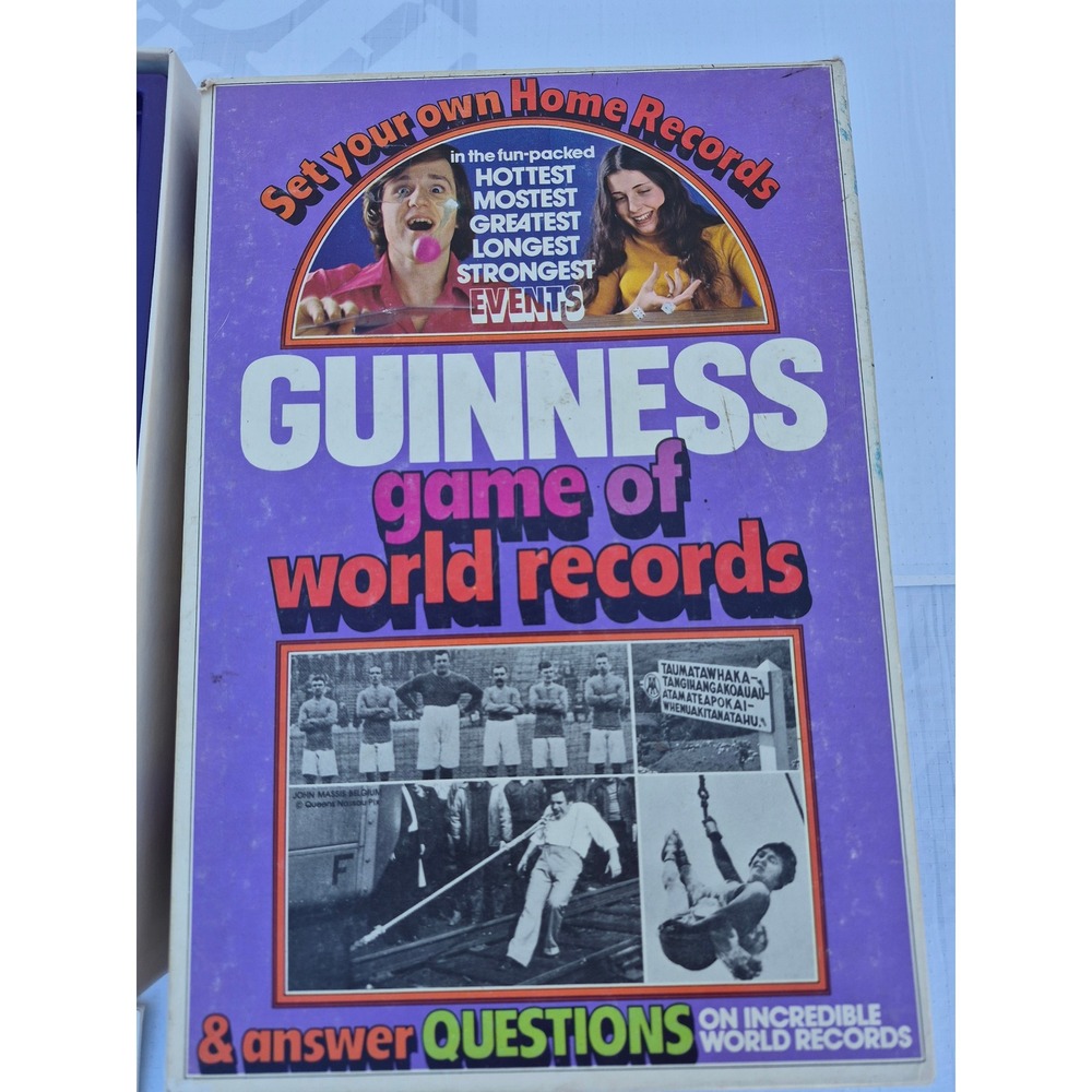Vintage 1975 Guinness Game of World Records Board Game Parker Brothers 01970
